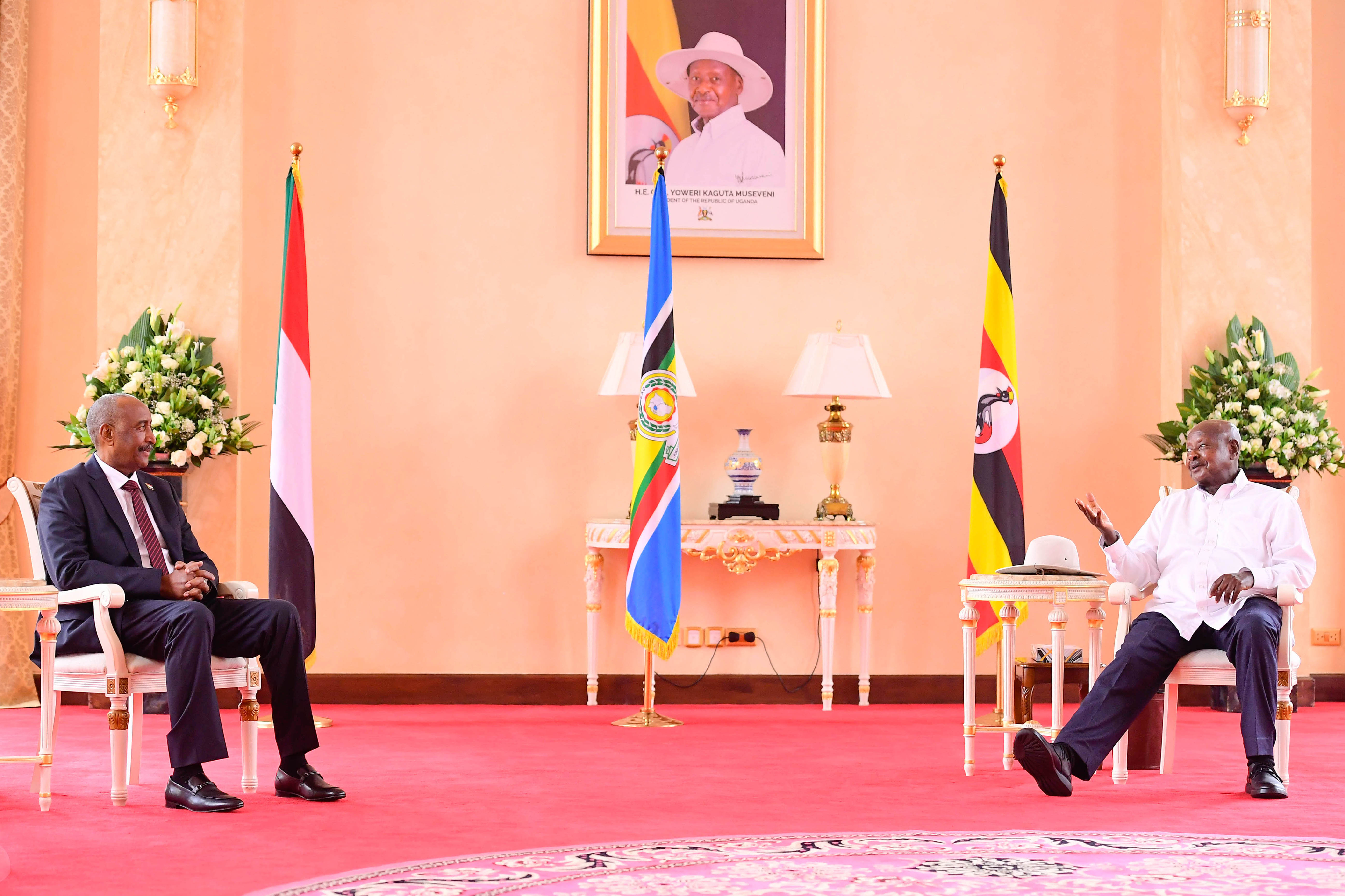 H.E President Museveni, welcomed H.E Abdel Fattah al-Burhan to discuss on bilateral and regional issues. 16th September, 2023