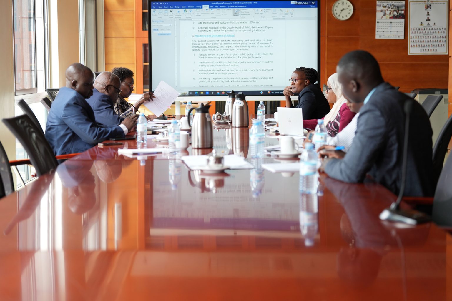 Meeting to finalize the Standard Operating Procedures for the Cabinet Secretariat held on 30th May 2024                                                                        