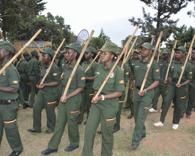 UIAHMS students in mulago undergoing patriotism training