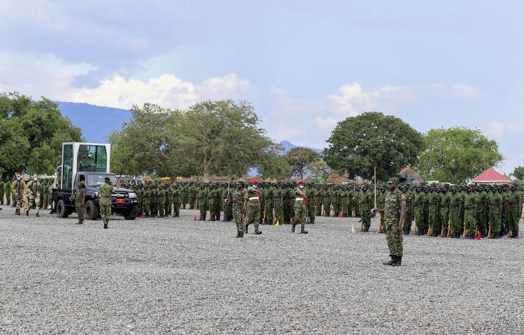 President Museveni Passes Out 4,212 Local Defence Personnel Olilim Training School, Katakwi District. 14th October, 2023