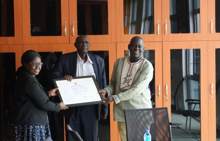 Presentation of Certificate