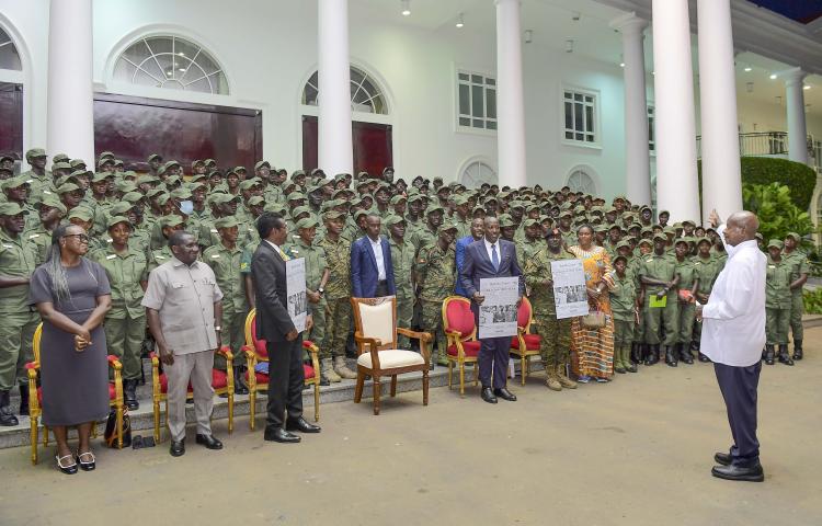 PRESIDENT MUSEVENI URGES NEW ISO RECRUITS TO UPHOLD PATRIOTISM, PAN-AFRICANISM IN SERVICE