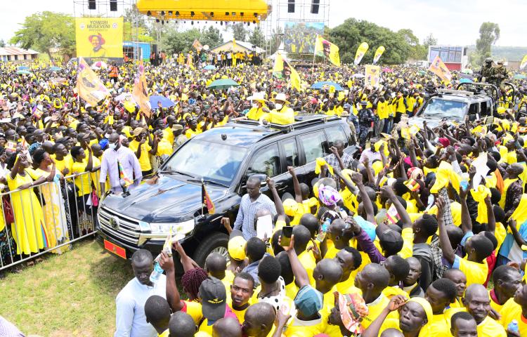 PRESIDENT MUSEVENI CALLS ON VOTERS TO SUPPORT NRM AND MAINTAIN PEACE IN NEBBI DISTRICT